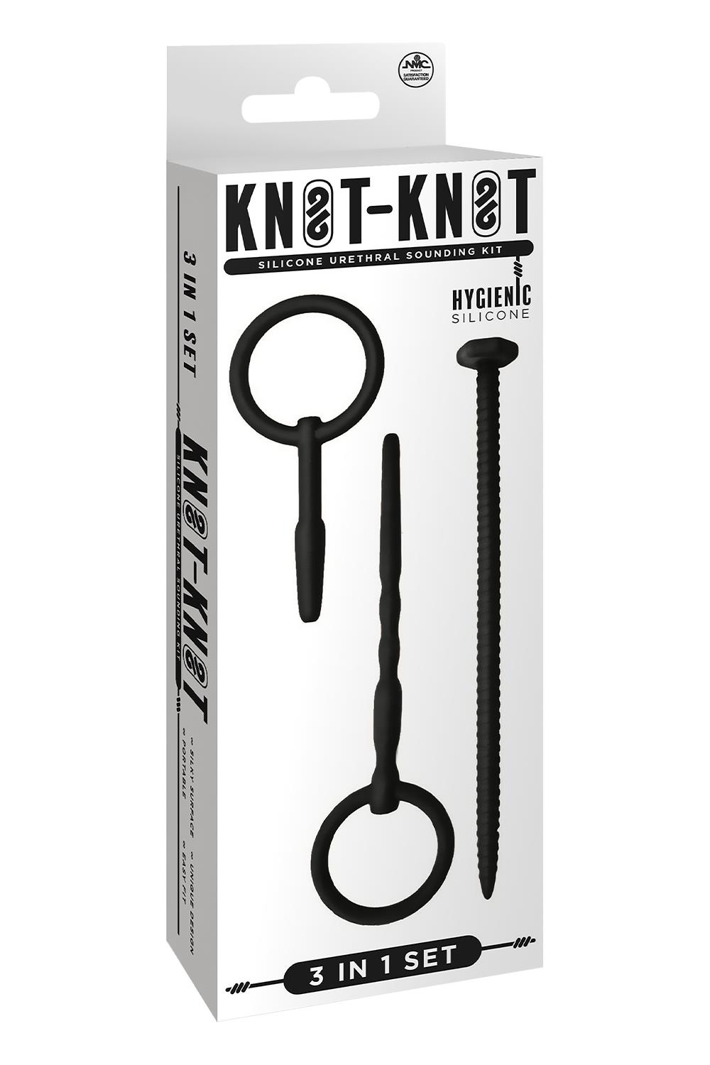 NMC 3 IN 1 SILICONE URETHRAL SOUND KIT SET BLACK