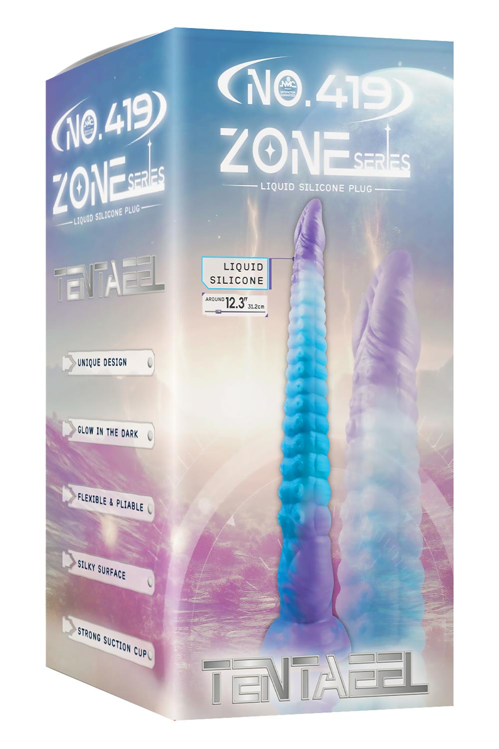 NMC 12 INCH SILICONE MONSTER DILDO GLOW IN THE DARK