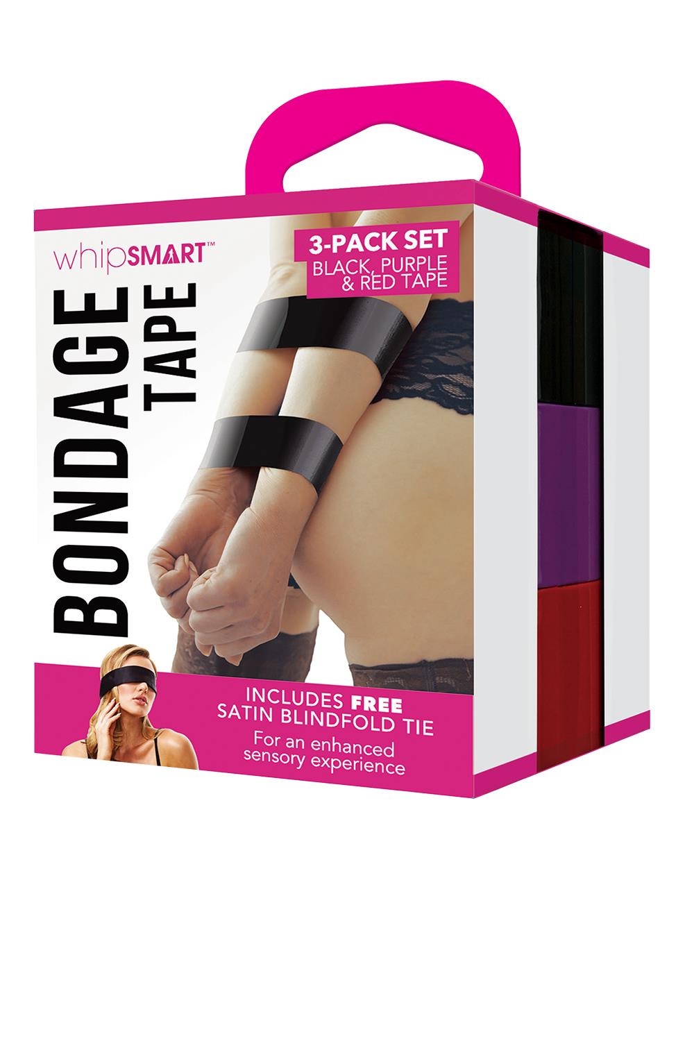 WHIPSMART 150 FT BONDAGE TAPE WITH SILKY BLINDFOLD