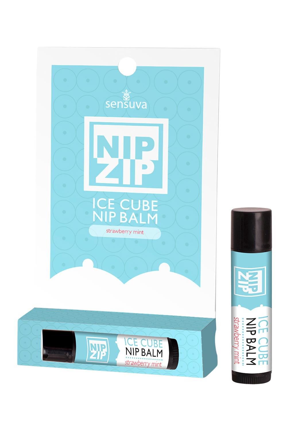 SENSUVA NIP ZIP ICE CUBE NIPPLE BALM STRAWBERRY MINT