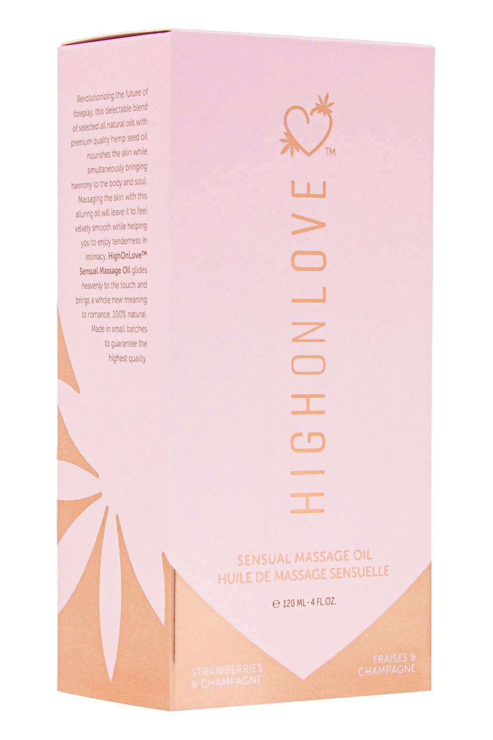 HIGH ON LOVE MASSAGE OIL STRAWBERRIES AND CHAMPAGNE 120ML