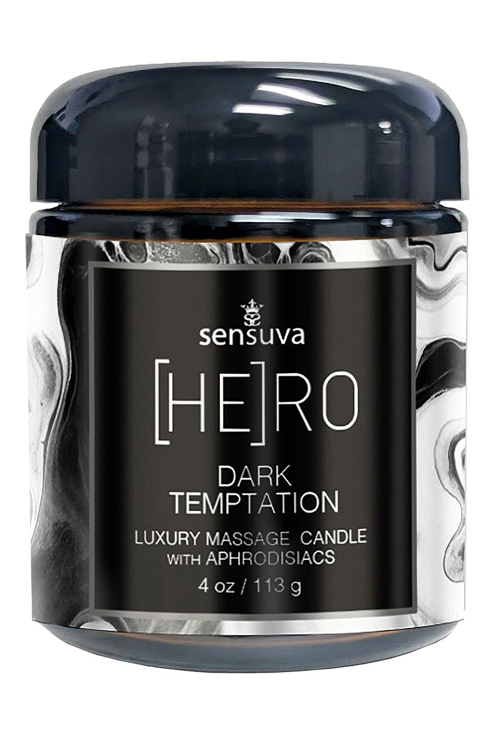 SENSUVA HERO DARK TEMPTATION LUXURY MASSAGE CANDLE OCEAN AND FOREST