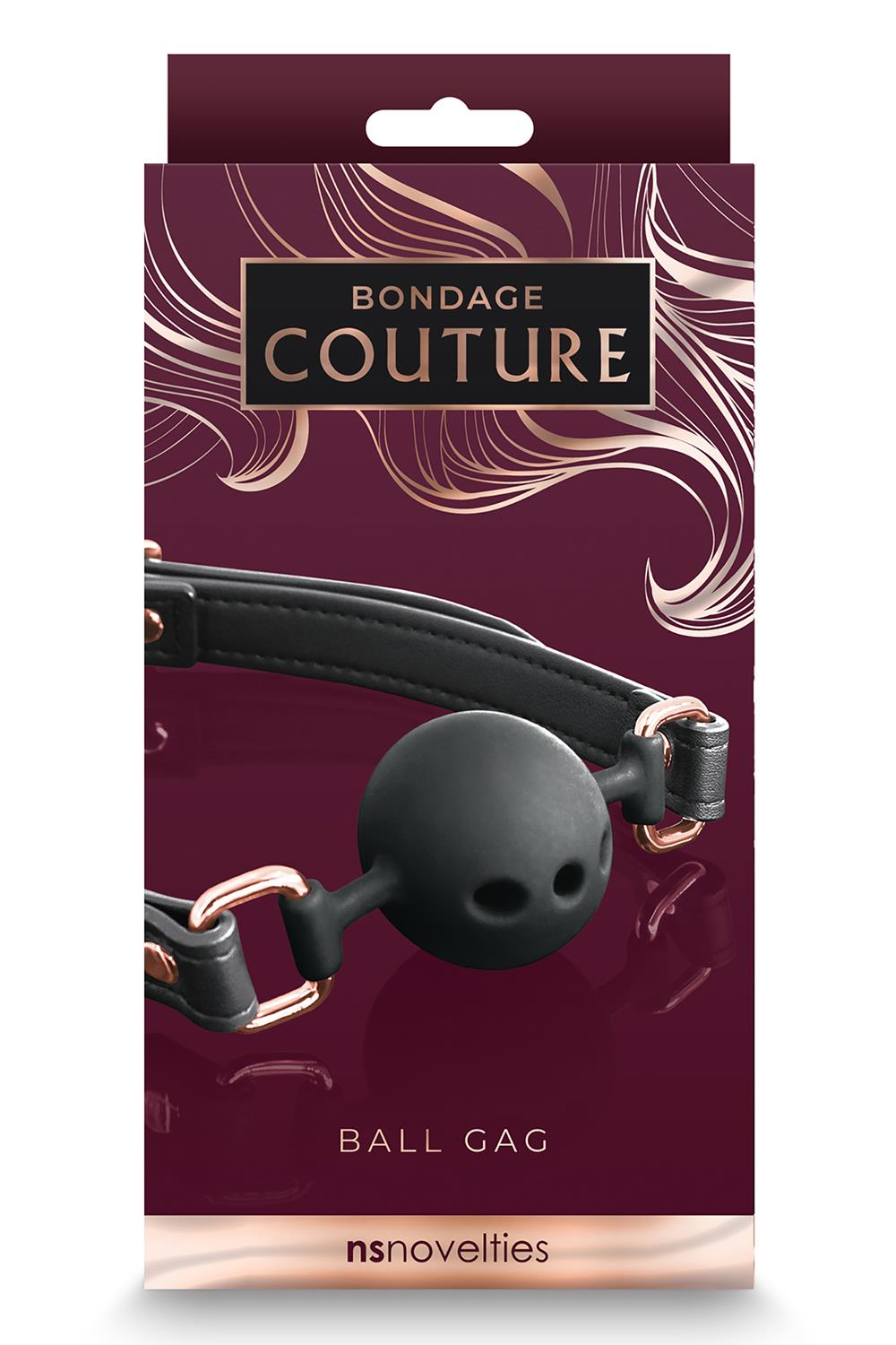 BONDAGE COUTURE BALL GAG  BLACK