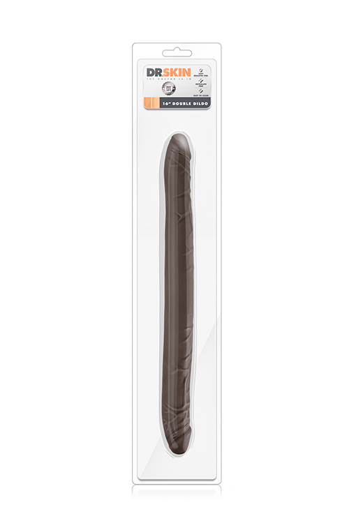 DR. SKIN 16 INCH DOUBLE DILDO CHOCOLATE
