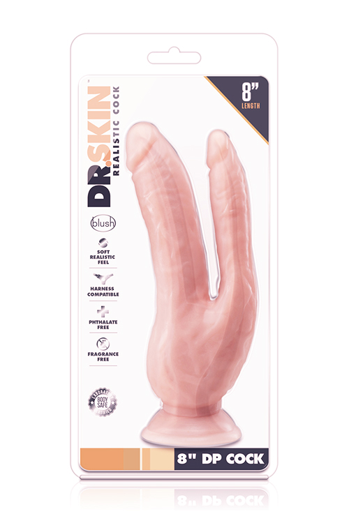 DR. SKIN 8 INCH DP COCK FLESH