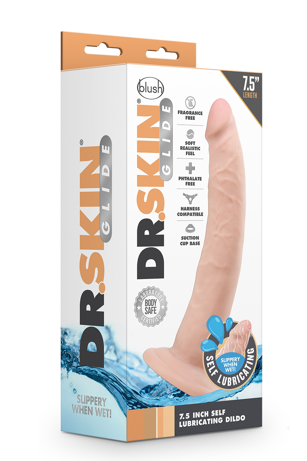 DR. SKIN 7 INCH SELF LUBRICATING DILDO