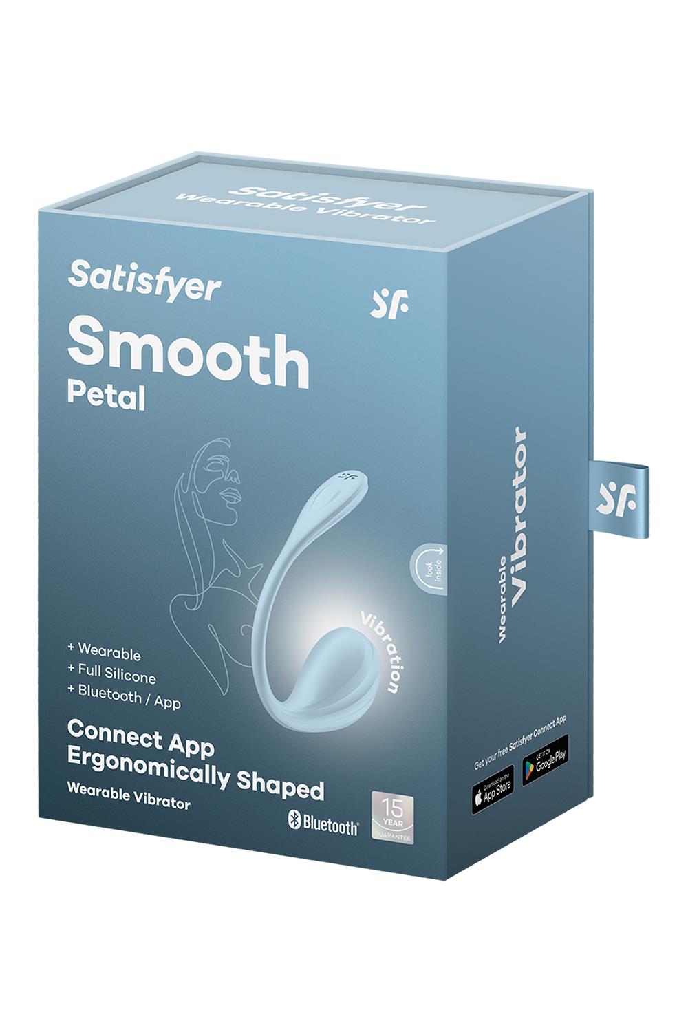 SATISFYER SMOOTH CONNECT APP PETAL LIGHT BLUE