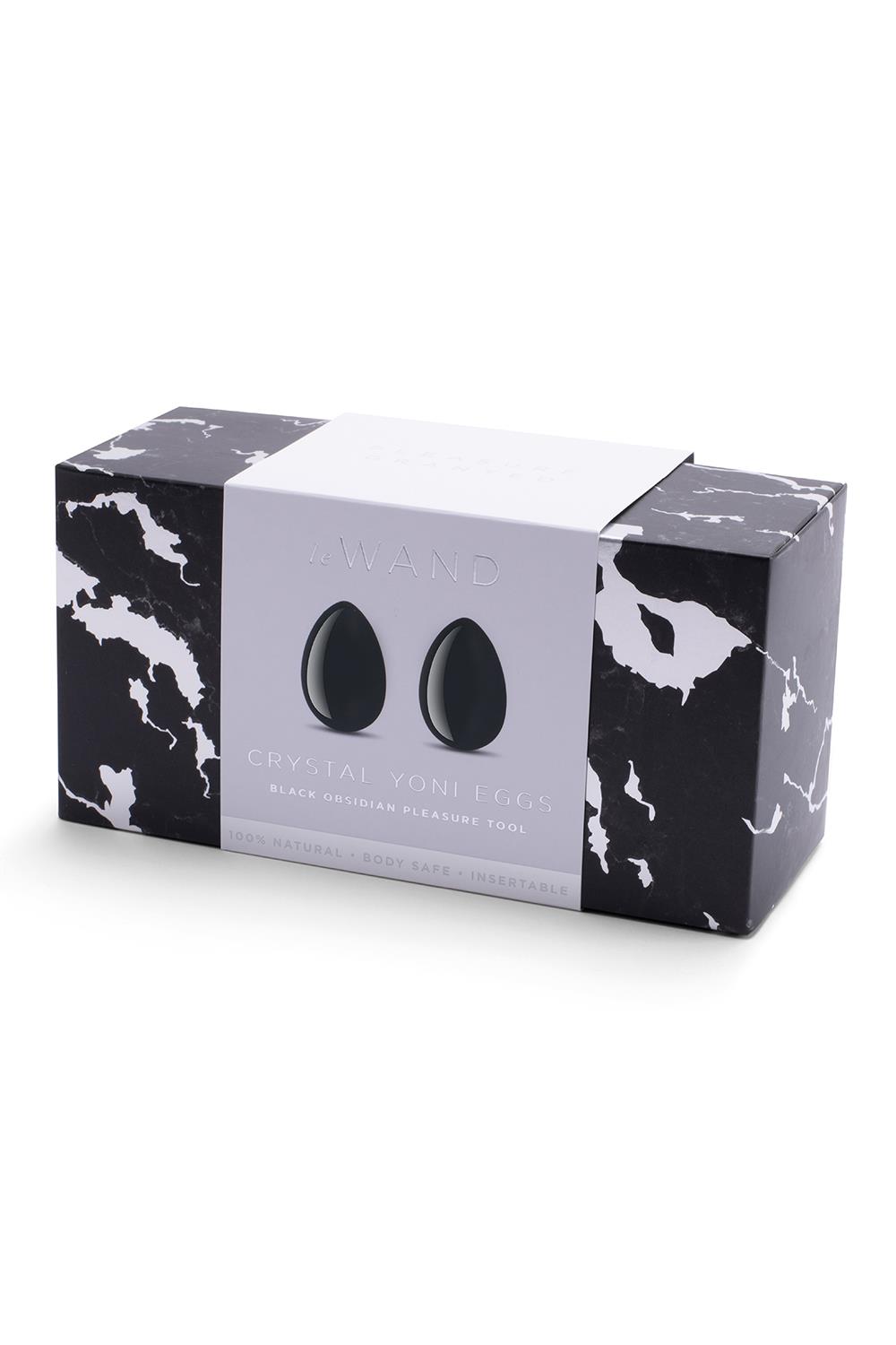 LE WAND CRYSTAL YONI EGGS BLACK OBSIDIAN