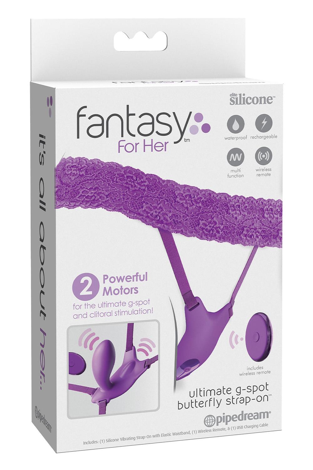 Ultimate G-Spot Butterfly Strap-On Purple