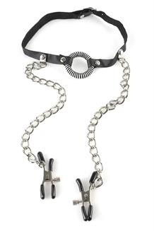 O-Ring Gag Nipple Clamps Black