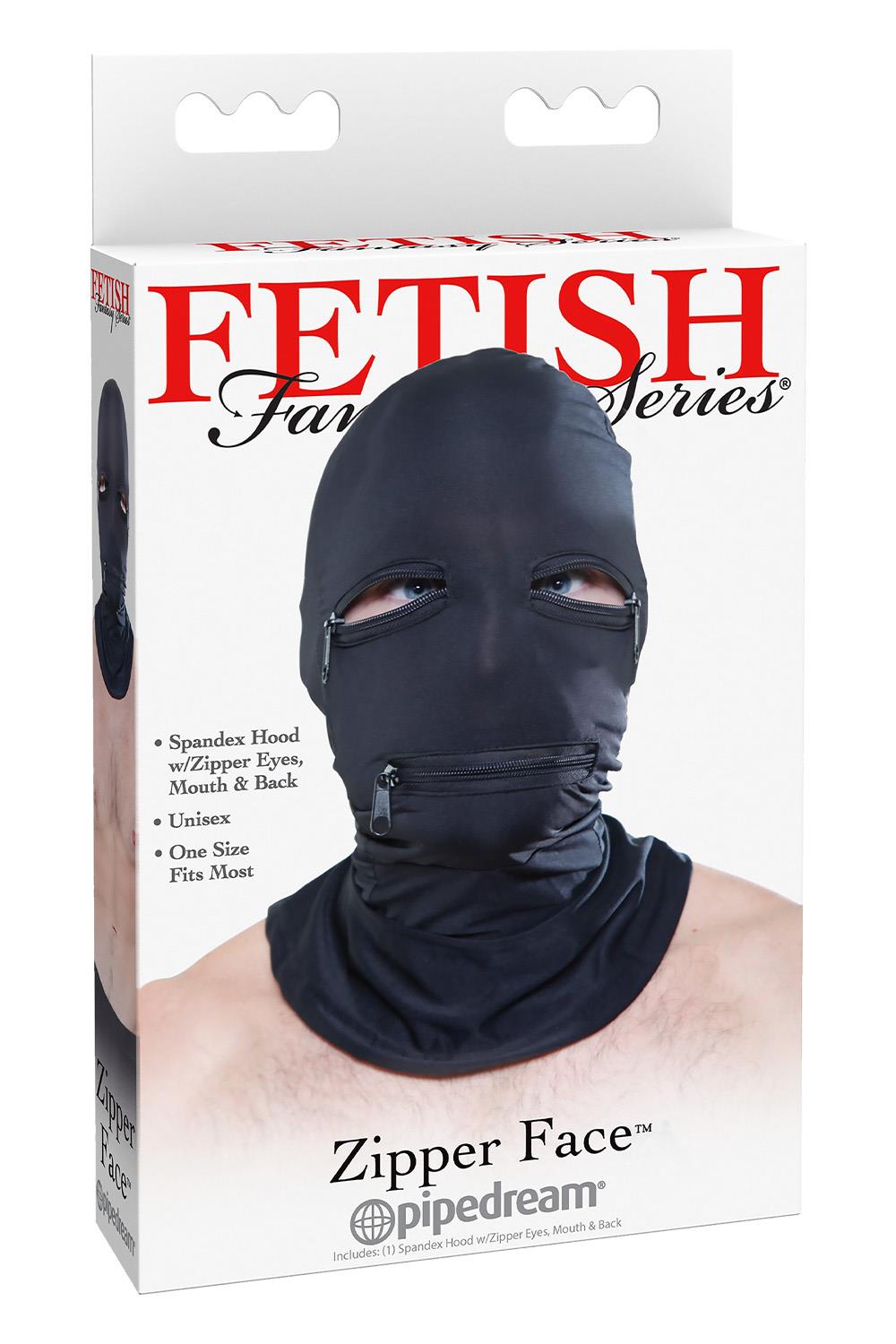 FETISH FANTASY SERIES ZIPPER FACE HOOD BLACK