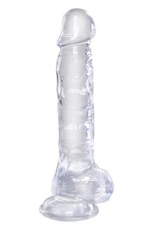 8 Inch Cock with Balls Clear