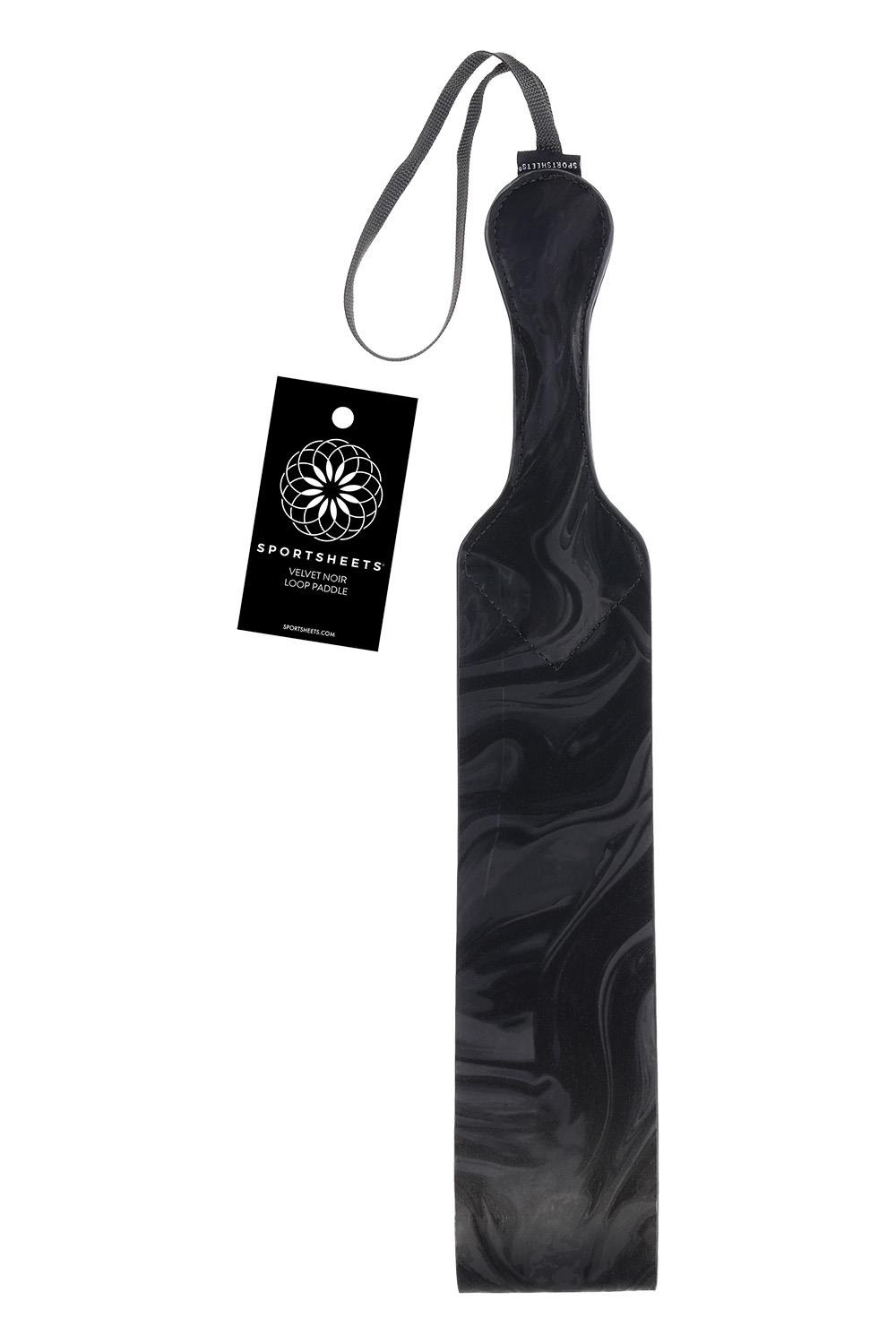 SPORTSHEETS VELVET NOIR LOOP PADDLE