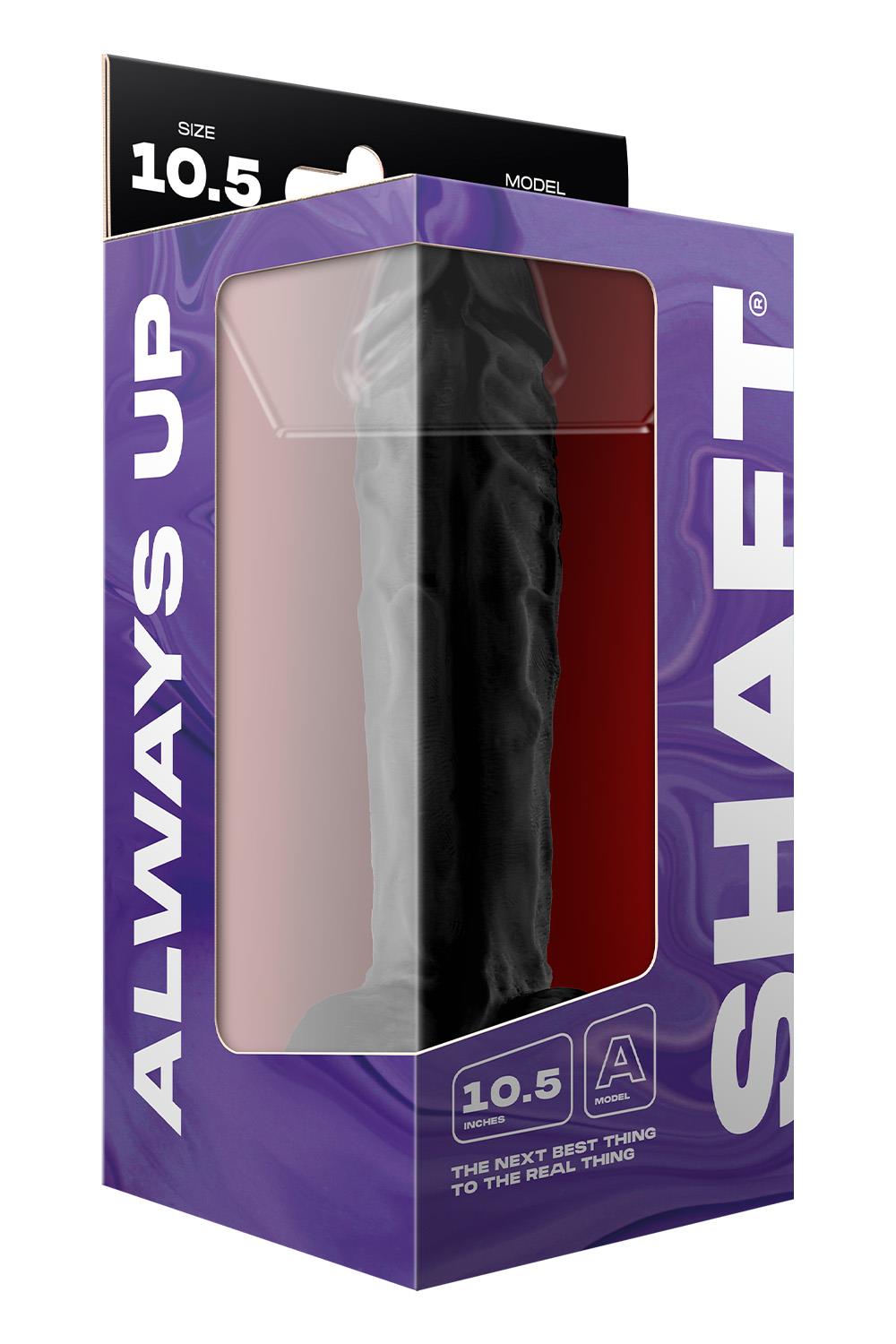 Model A 10.5 Inch Liquid Silicone Dong With Balls Black