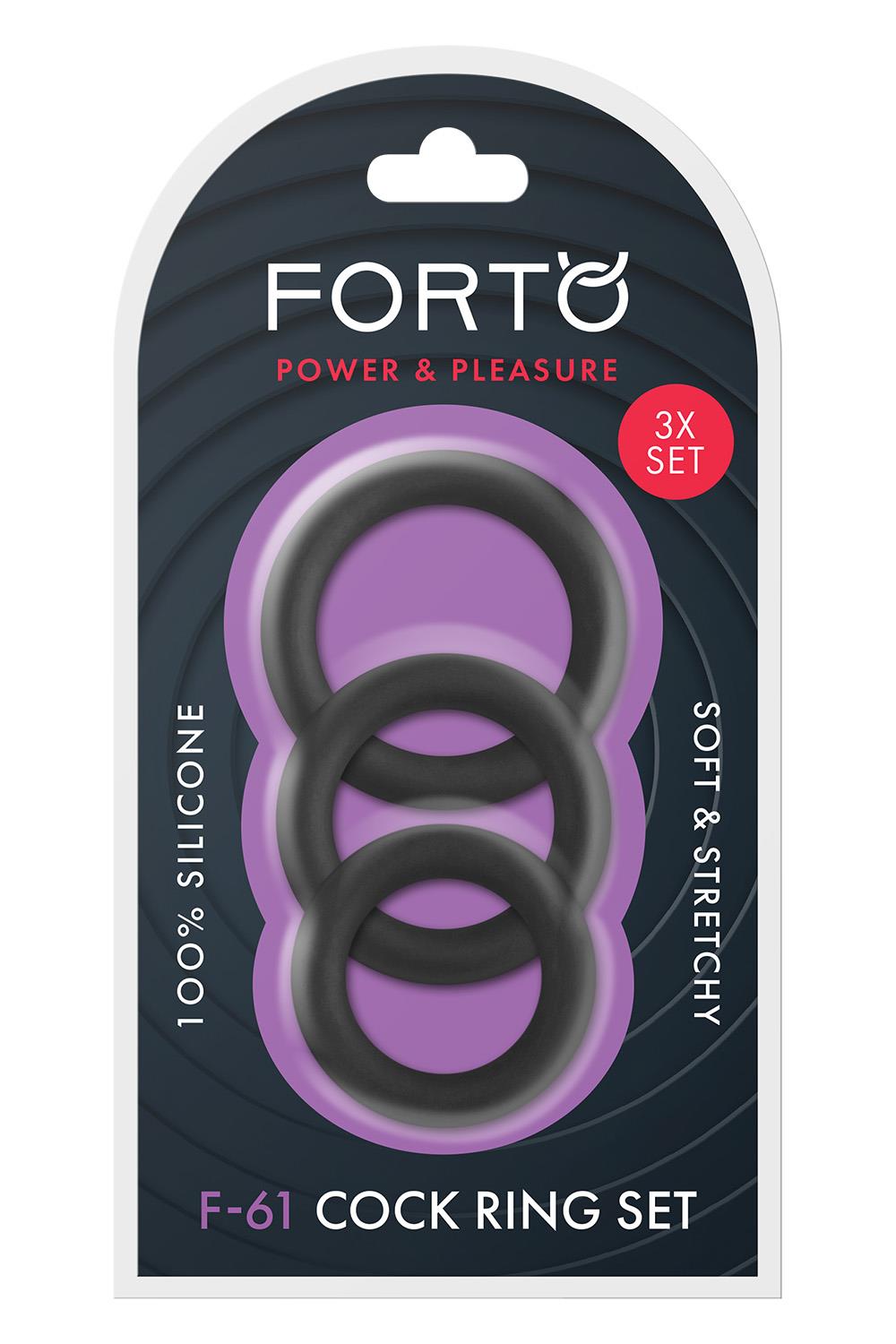 FORTO F-61 3 PIECE C-RING SET BLACK