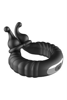 F-24 Textured Vibrating Cockring Black