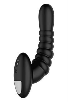 Ribbed Pro Vibrating Massager Black