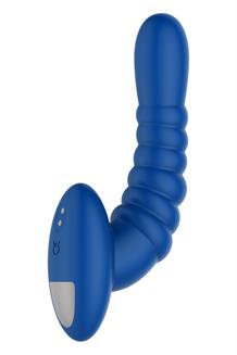 Ribbed Pro Vibrating Massager Blue