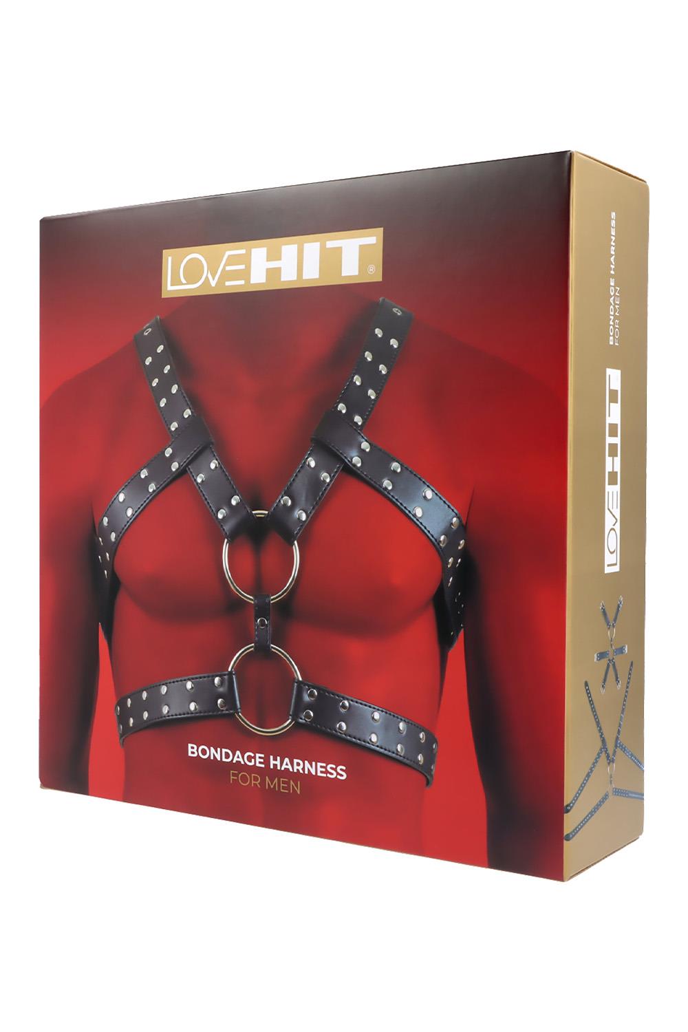  Man Bondage Body Harness Mod. 6 Black